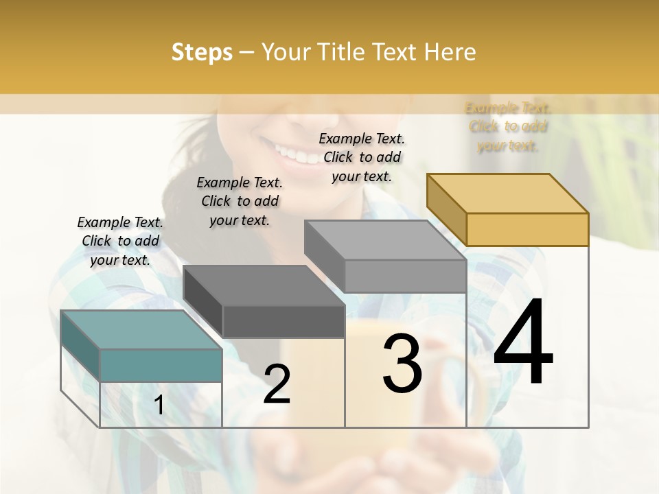 Mug Drinking Joy PowerPoint Template
