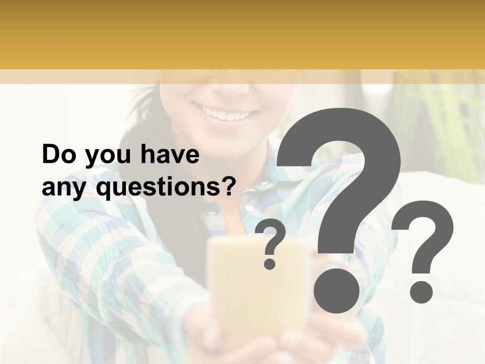 Mug Drinking Joy PowerPoint Template