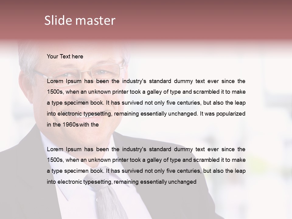 Sad Real Businessman PowerPoint Template