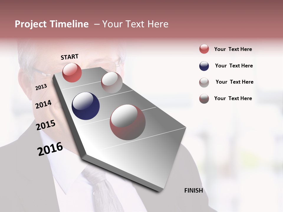 Sad Real Businessman PowerPoint Template