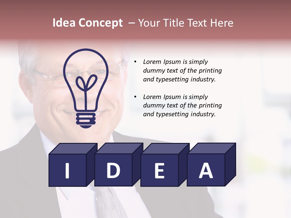 Sad Real Businessman PowerPoint Template