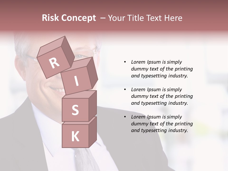 Sad Real Businessman PowerPoint Template