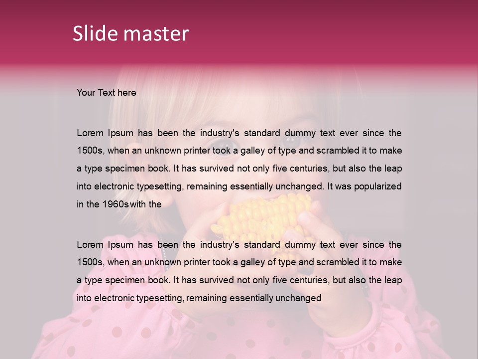 Lifestyle Caucasian Vegetable PowerPoint Template