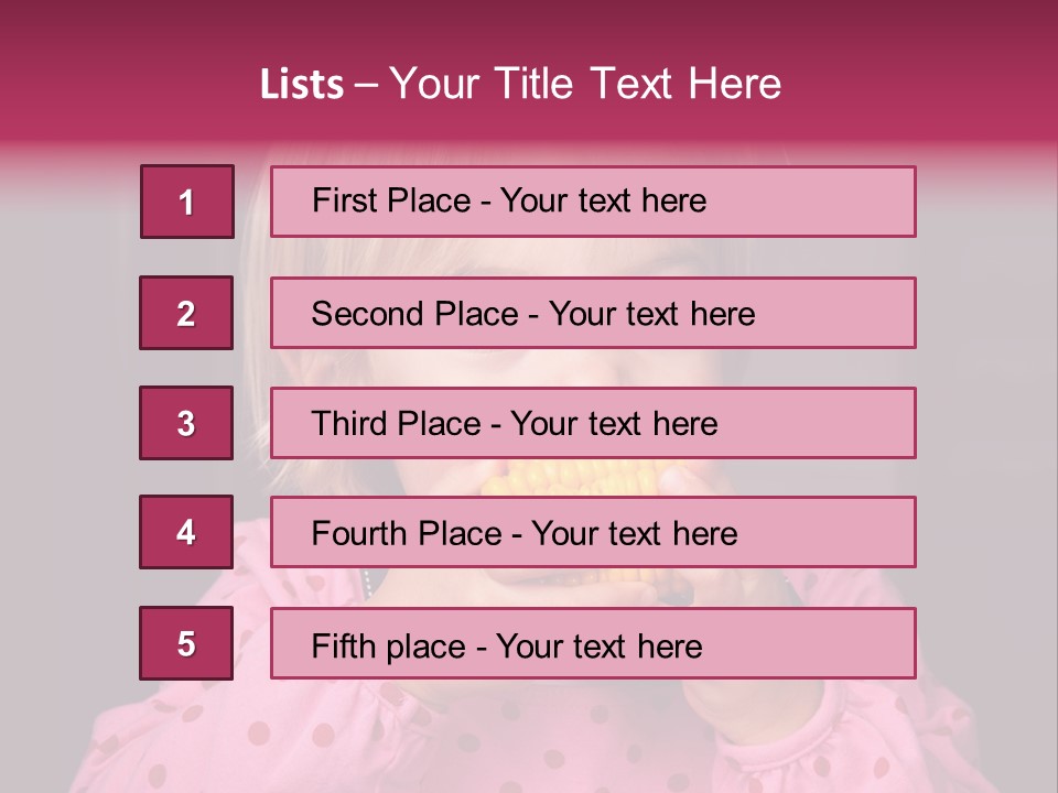 Lifestyle Caucasian Vegetable PowerPoint Template