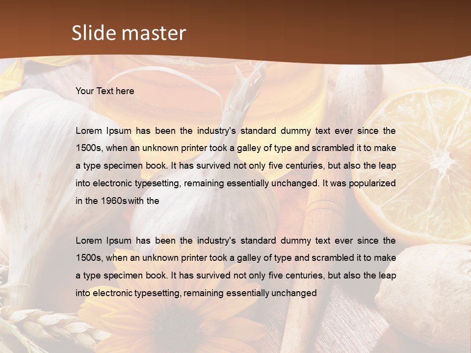 Rustic Table Healthy PowerPoint Template