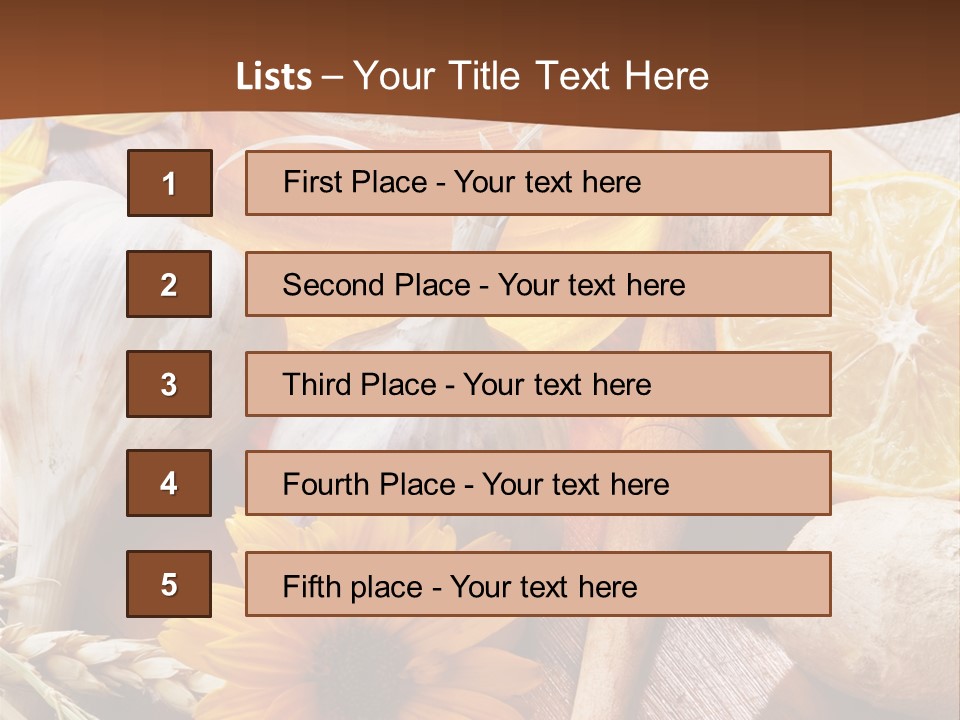 Rustic Table Healthy PowerPoint Template