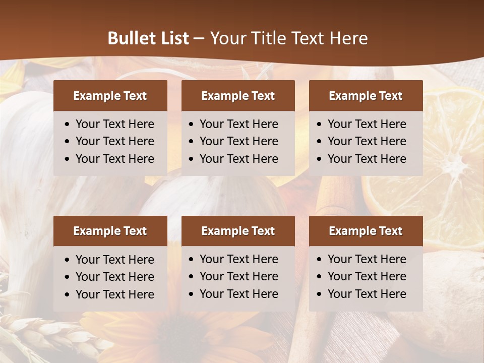 Rustic Table Healthy PowerPoint Template