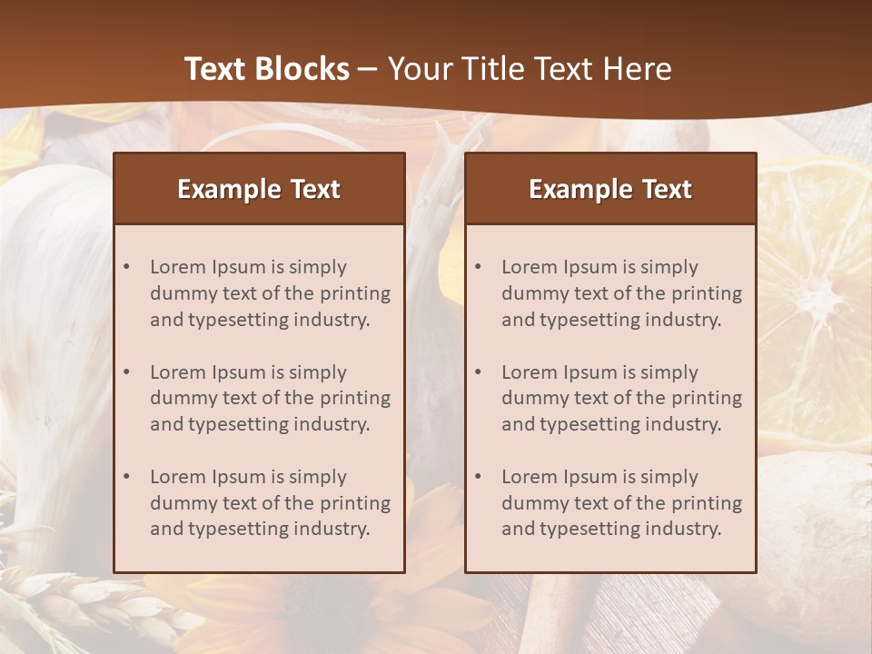 Rustic Table Healthy PowerPoint Template