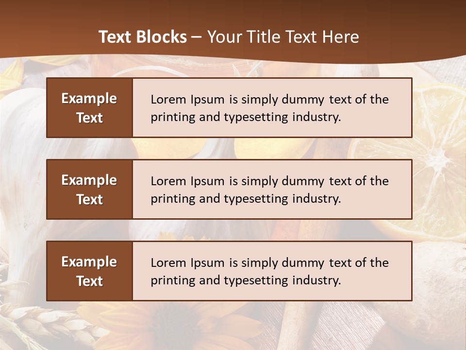 Rustic Table Healthy PowerPoint Template
