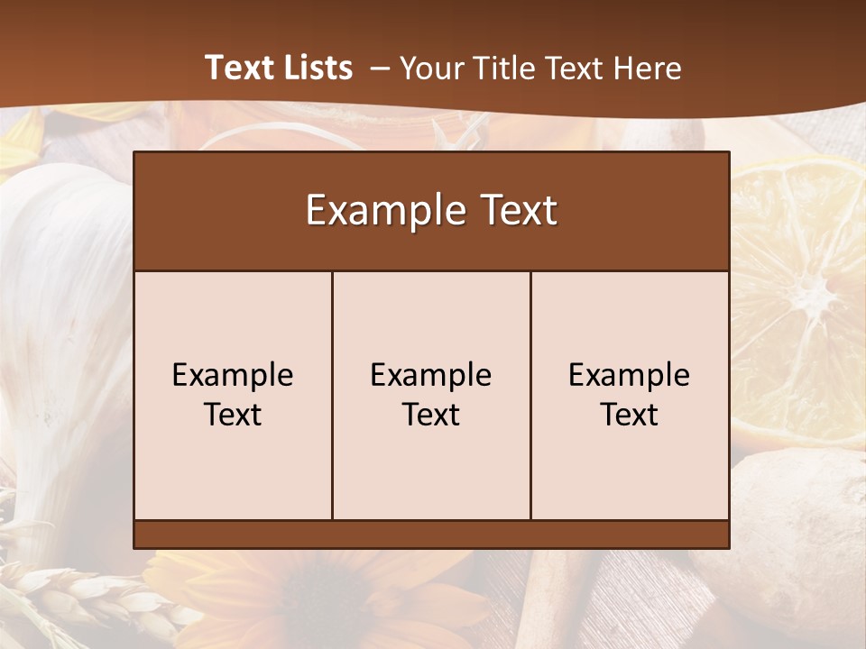 Rustic Table Healthy PowerPoint Template