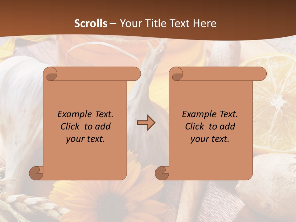 Rustic Table Healthy PowerPoint Template