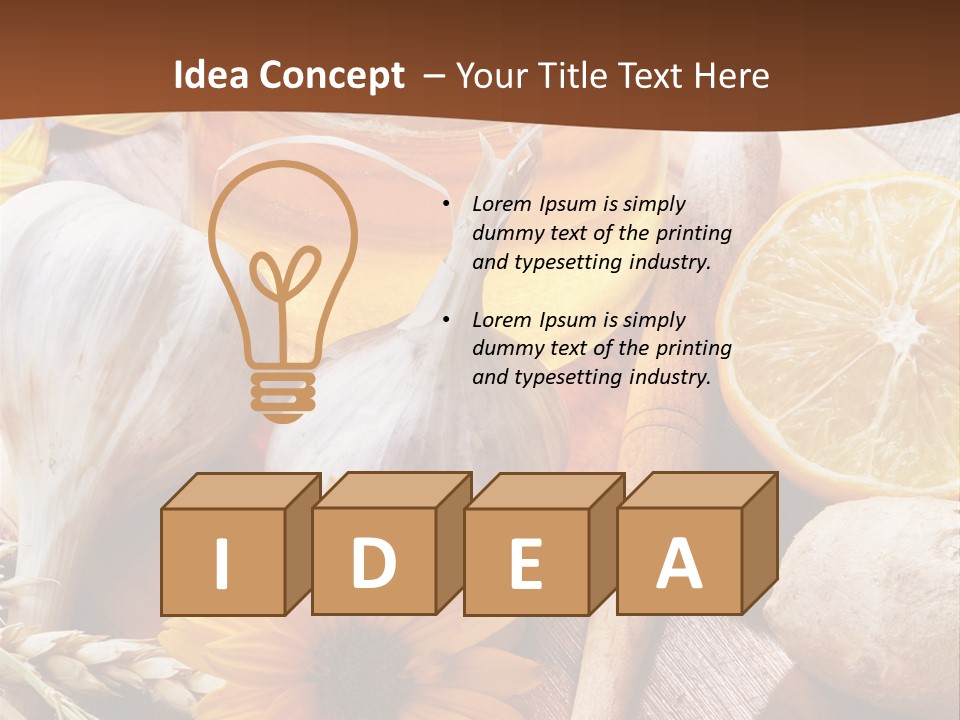 Rustic Table Healthy PowerPoint Template