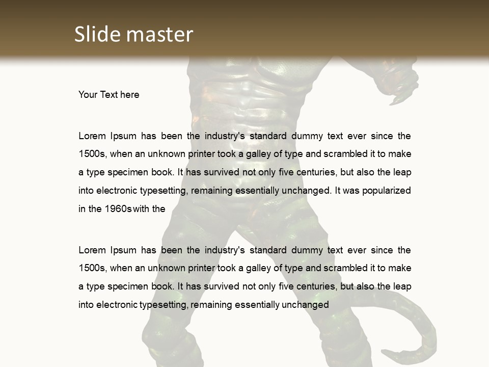 Rendering Monster Human PowerPoint Template