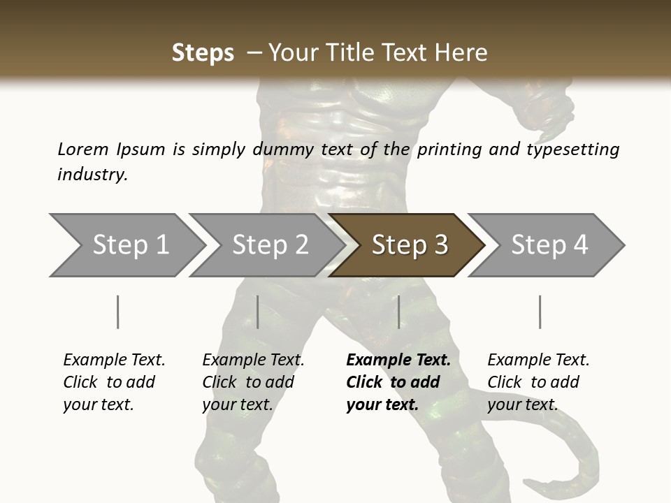 Rendering Monster Human PowerPoint Template
