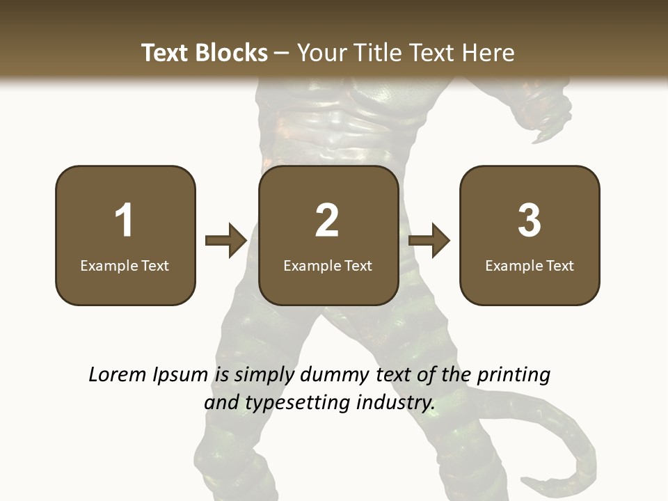 Rendering Monster Human PowerPoint Template