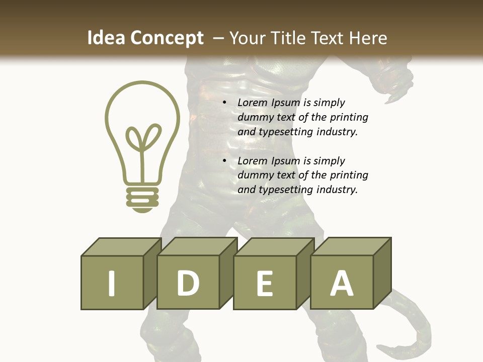 Rendering Monster Human PowerPoint Template