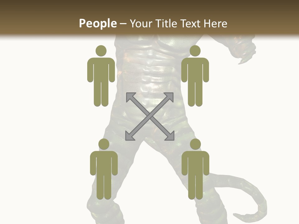 Rendering Monster Human PowerPoint Template
