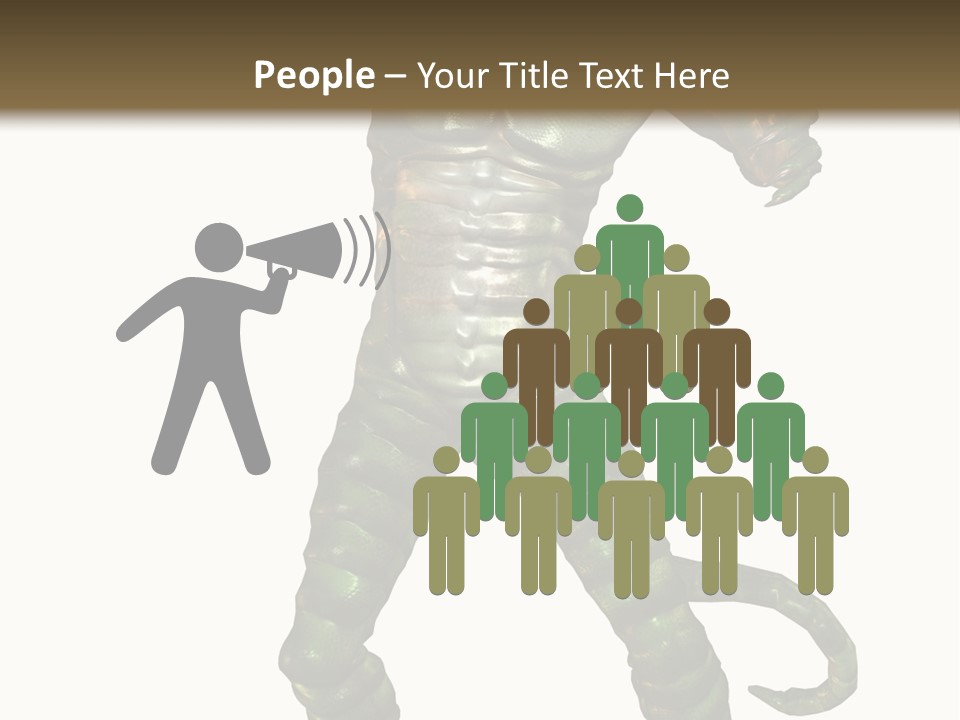 Rendering Monster Human PowerPoint Template