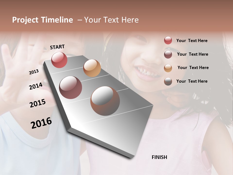 Handsome Outside Smiley PowerPoint Template