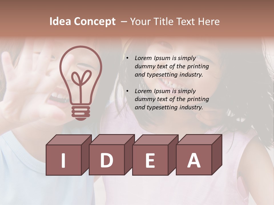 Handsome Outside Smiley PowerPoint Template