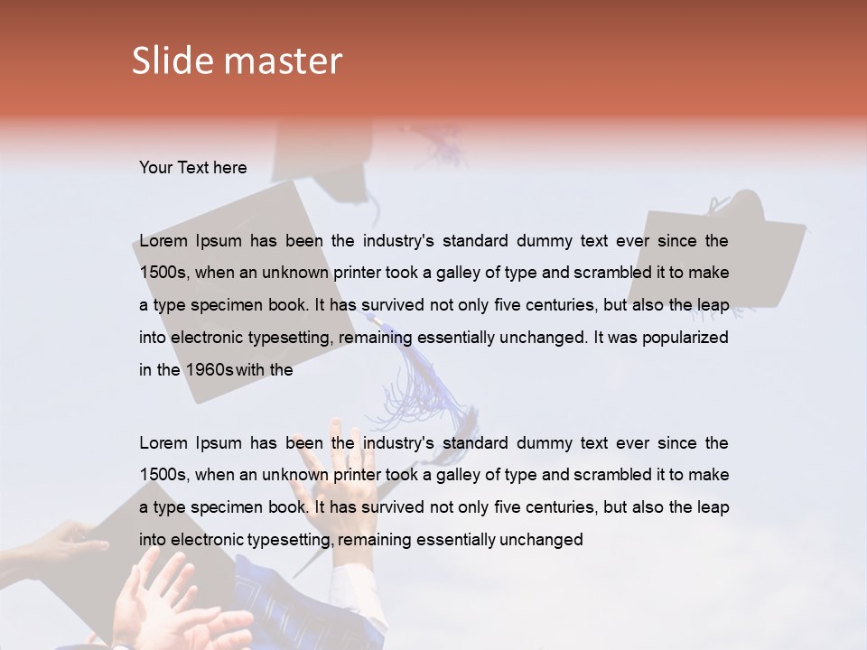 Mortarboard Masters Success PowerPoint Template