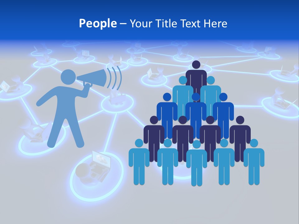 Dark Person Crowd PowerPoint Template