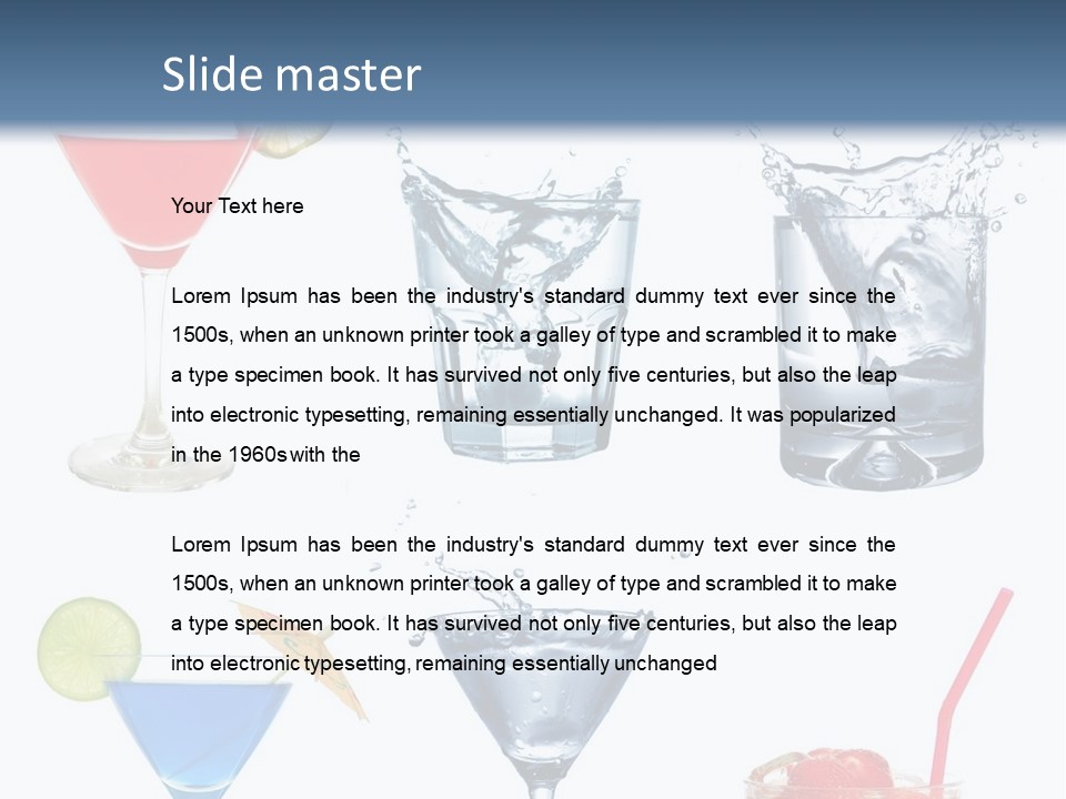 Bar Thirsty Strawberry PowerPoint Template