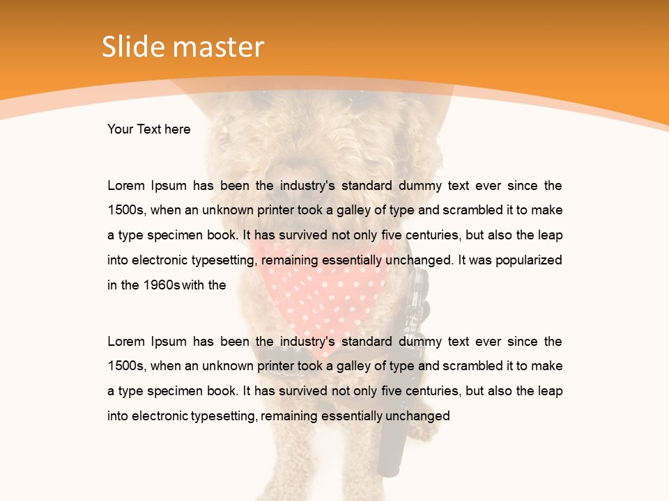 Cowboy Guarding Canine PowerPoint Template