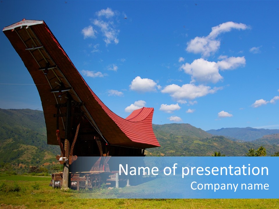 Tana Toraja Sulawesi House PowerPoint Template