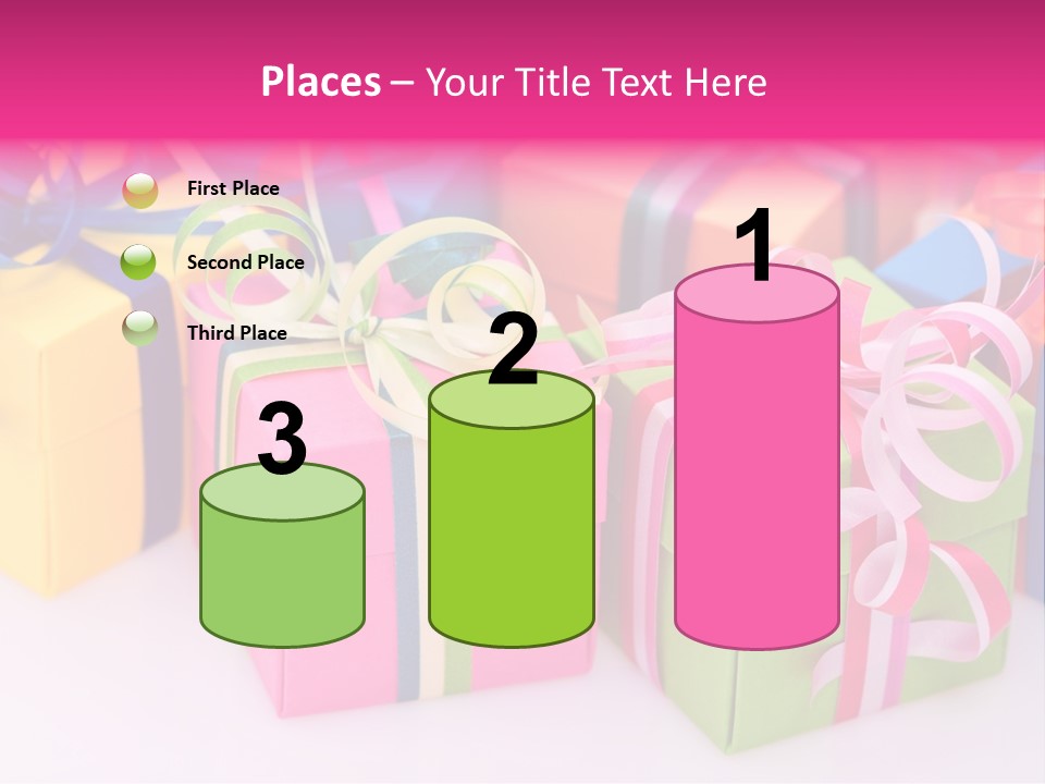 Paper Ribbon Yellow PowerPoint Template