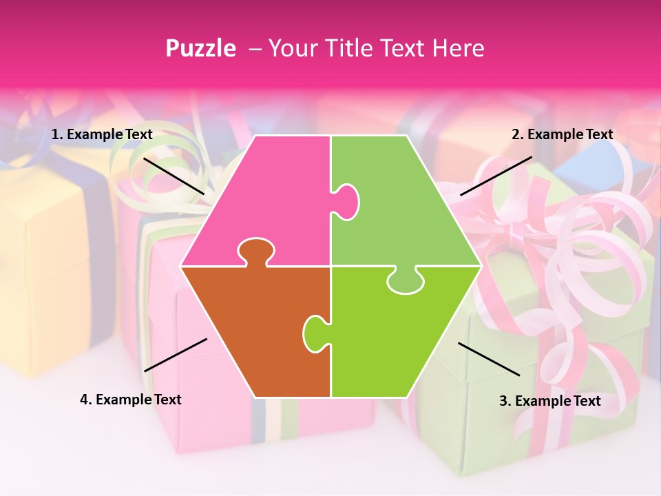 Paper Ribbon Yellow PowerPoint Template