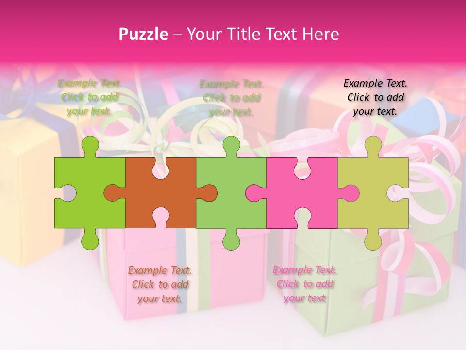 Paper Ribbon Yellow PowerPoint Template