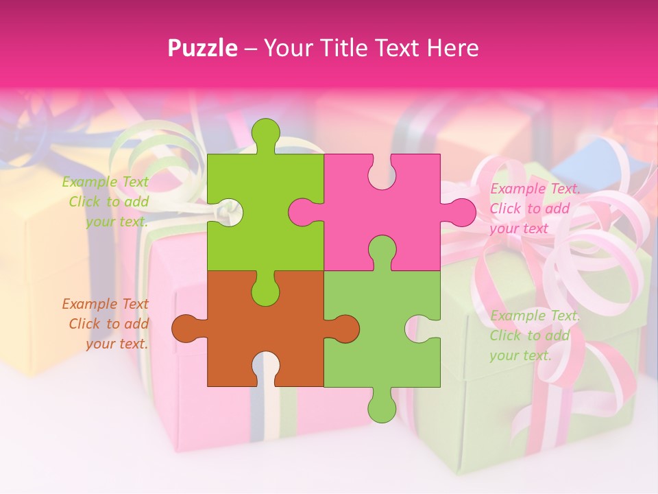 Paper Ribbon Yellow PowerPoint Template