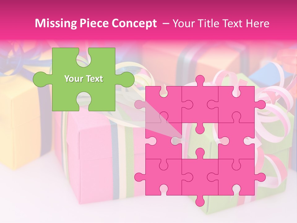 Paper Ribbon Yellow PowerPoint Template