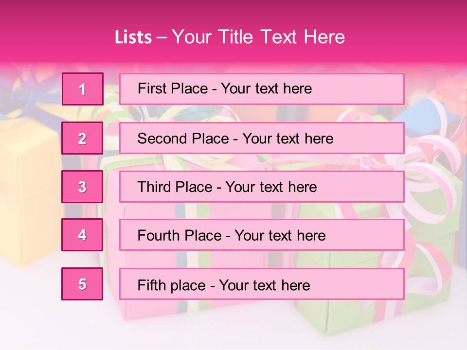 Paper Ribbon Yellow PowerPoint Template