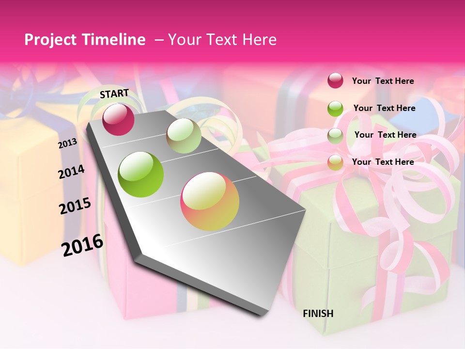 Paper Ribbon Yellow PowerPoint Template