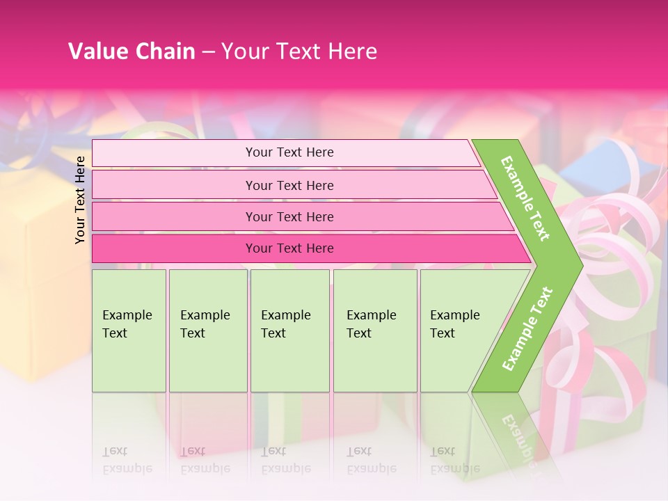 Paper Ribbon Yellow PowerPoint Template