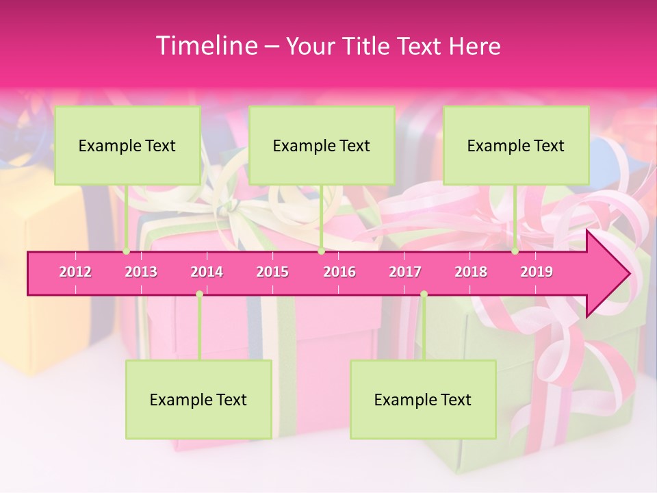 Paper Ribbon Yellow PowerPoint Template