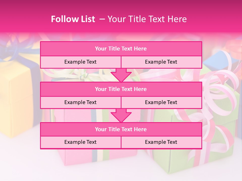 Paper Ribbon Yellow PowerPoint Template