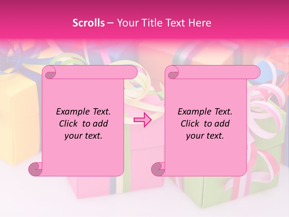 Paper Ribbon Yellow PowerPoint Template