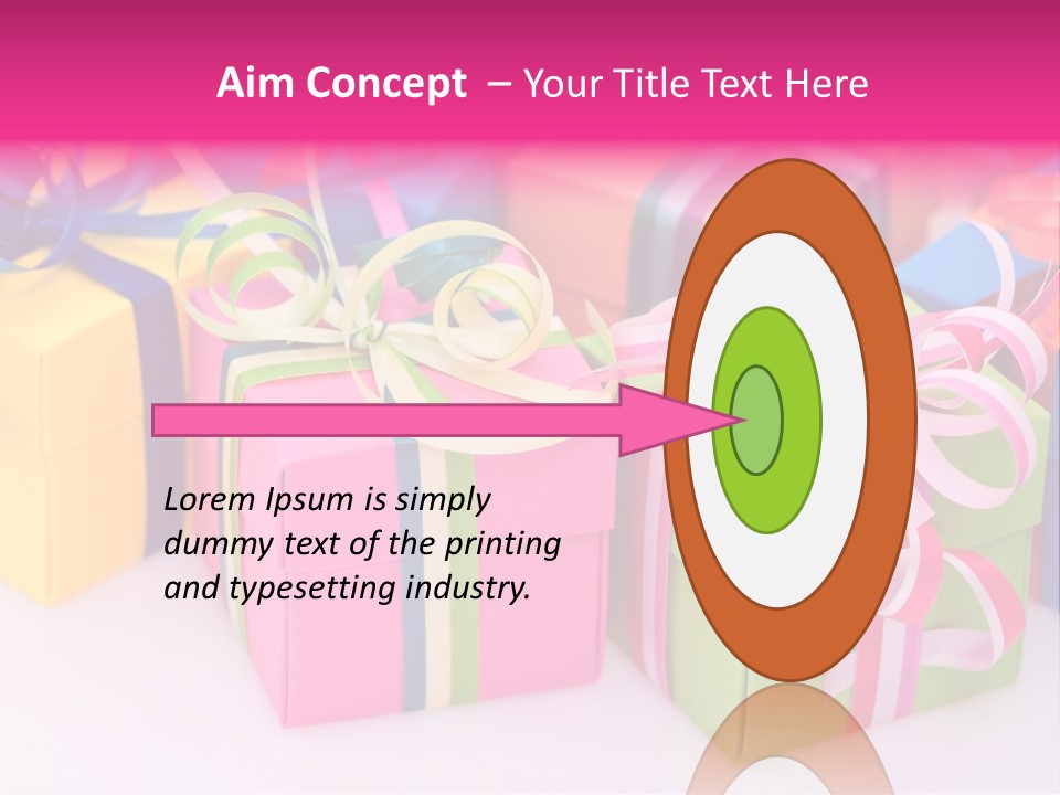 Paper Ribbon Yellow PowerPoint Template