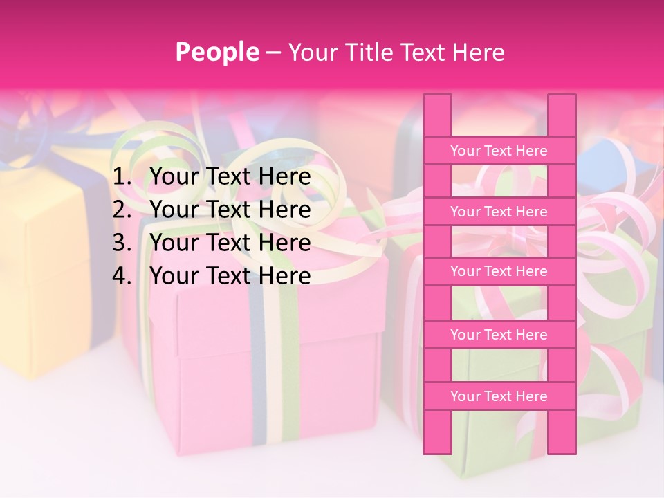 Paper Ribbon Yellow PowerPoint Template