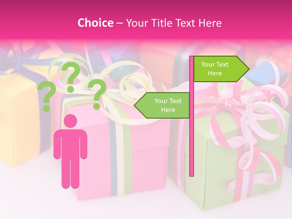 Paper Ribbon Yellow PowerPoint Template