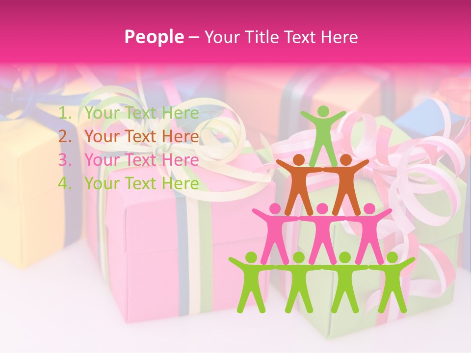 Paper Ribbon Yellow PowerPoint Template