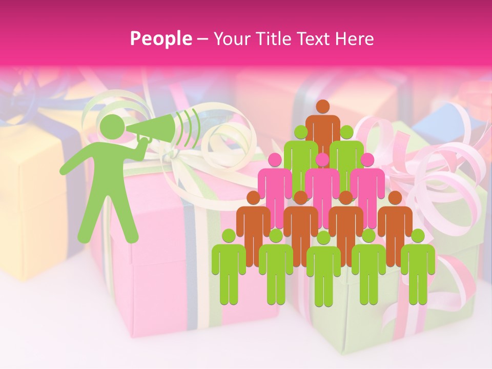 Paper Ribbon Yellow PowerPoint Template