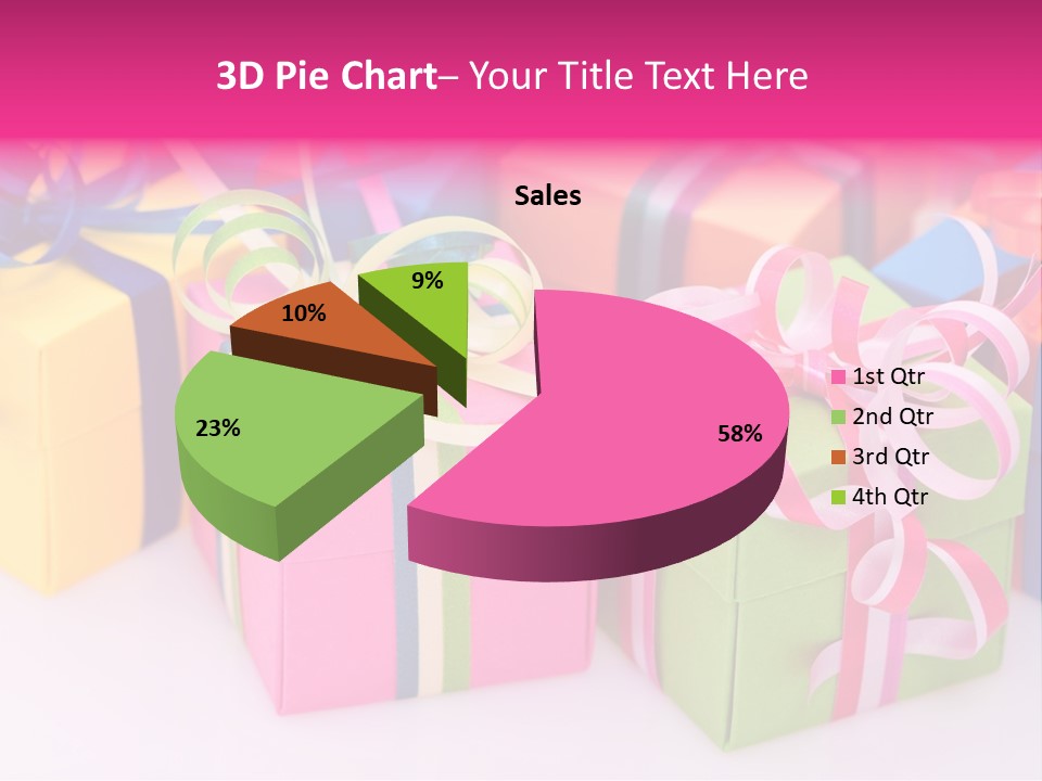 Paper Ribbon Yellow PowerPoint Template
