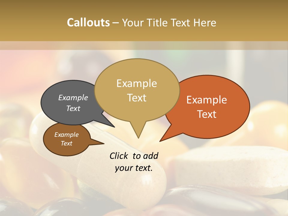 Vitamin Dosage Brain PowerPoint Template