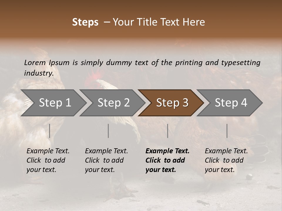 Red Poultry Bird PowerPoint Template