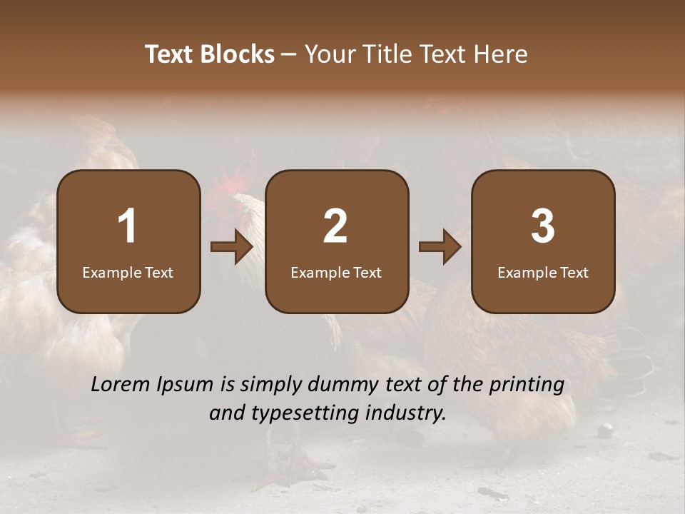 Red Poultry Bird PowerPoint Template