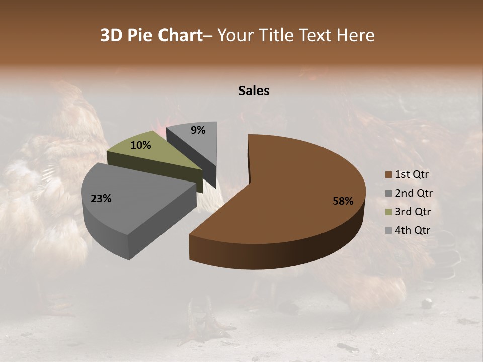 Red Poultry Bird PowerPoint Template